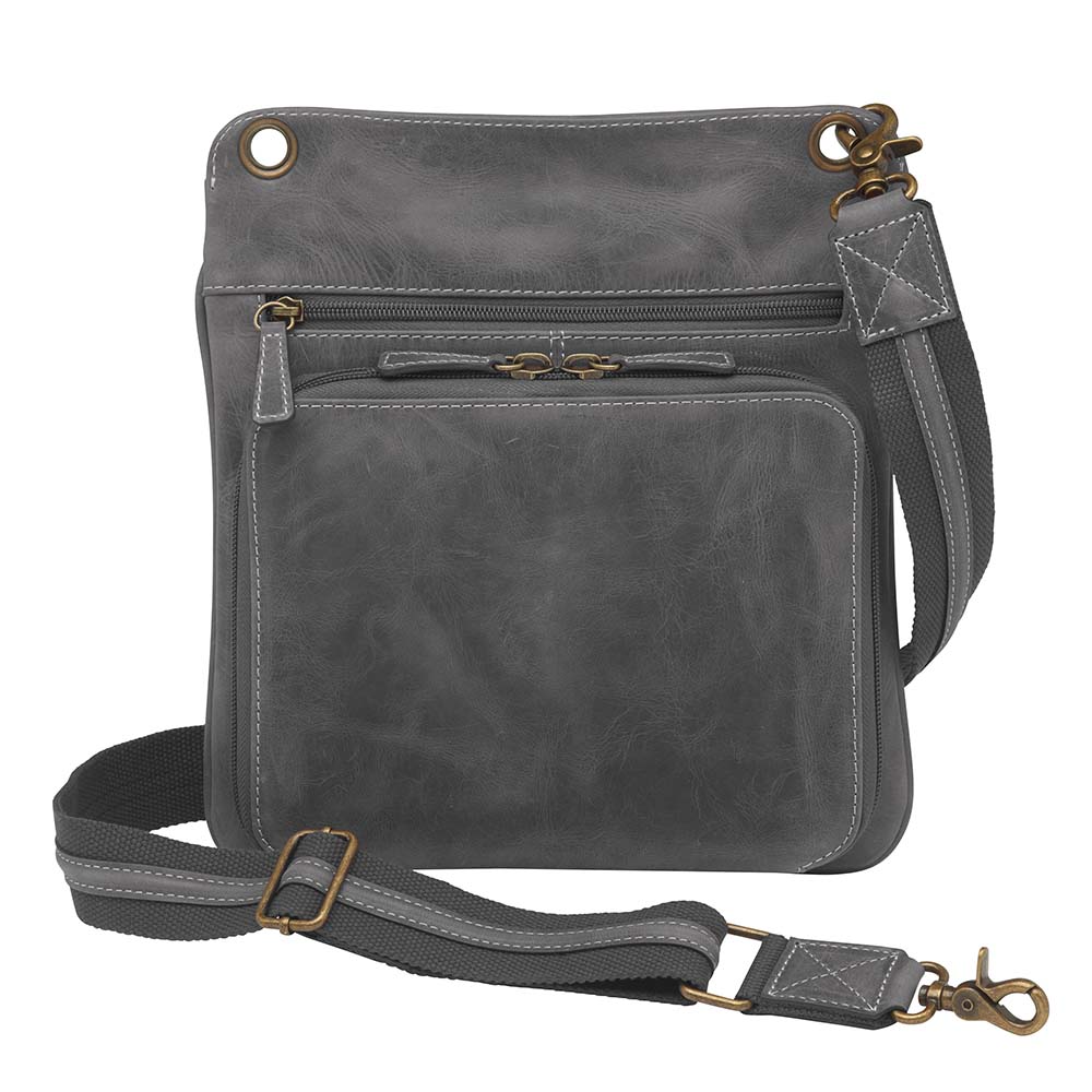 Grey Sac mini leather cross-body bag