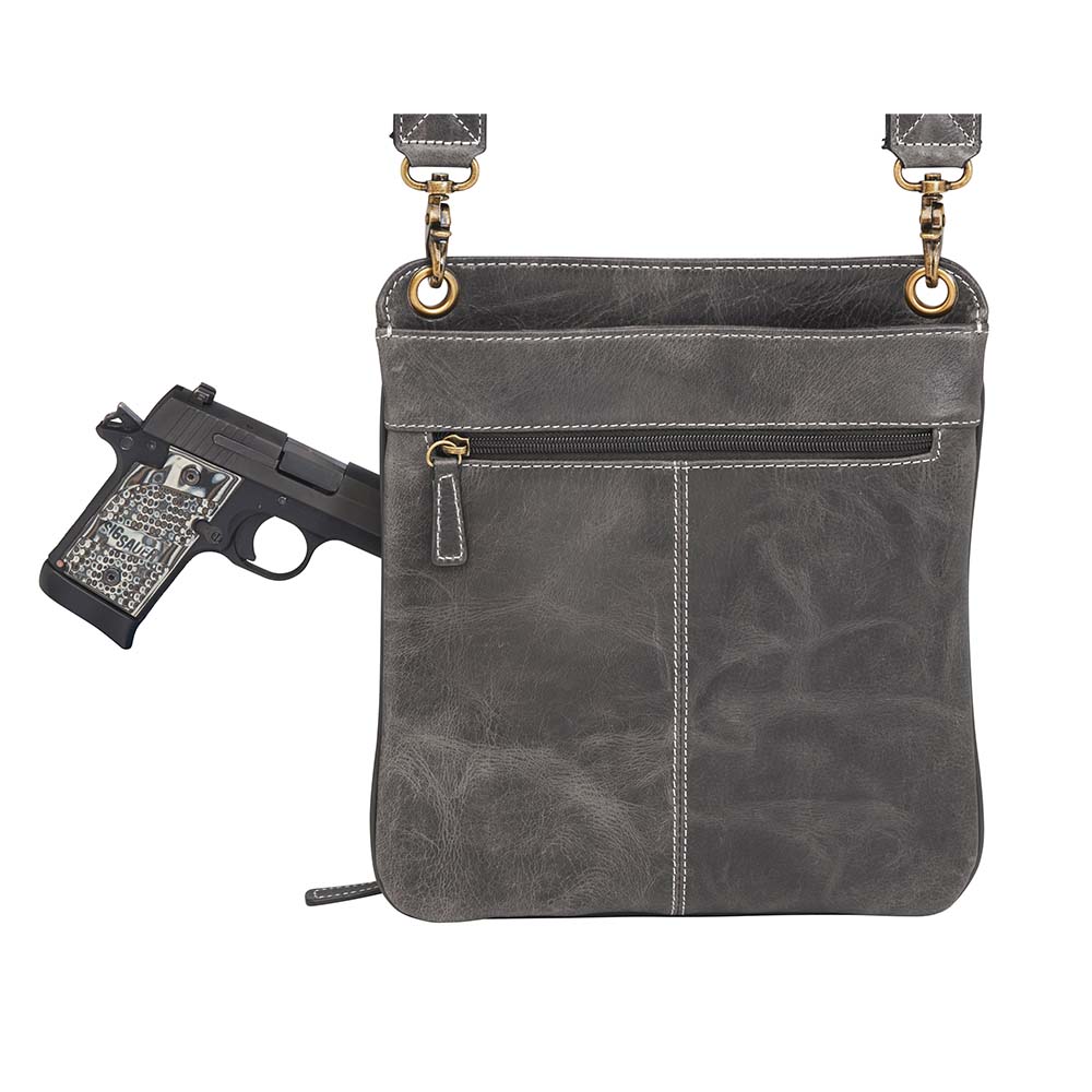 Rubino | Women's crossbody bag in leather color light grey – Il Bisonte