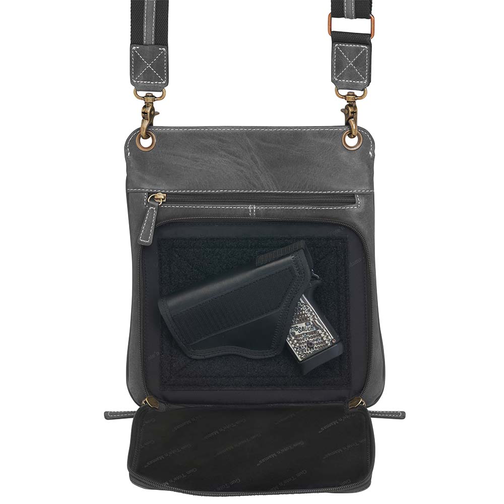 Crossbody Flat Sac, Distressed Buffalo