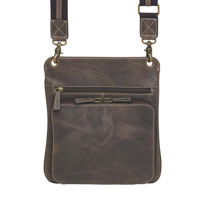 Crossbody Flat Sac, Distressed Buffalo