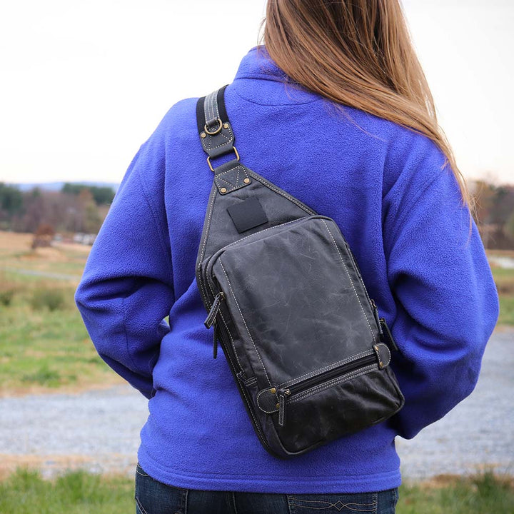 Sling Backpack, Distressed Buffalo