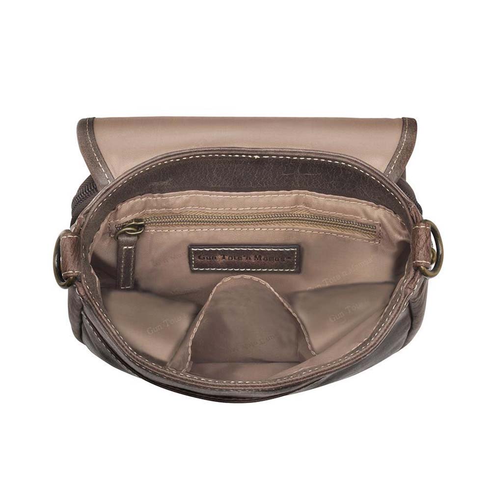 Crossbody Flap Bag, Distressed Buffalo