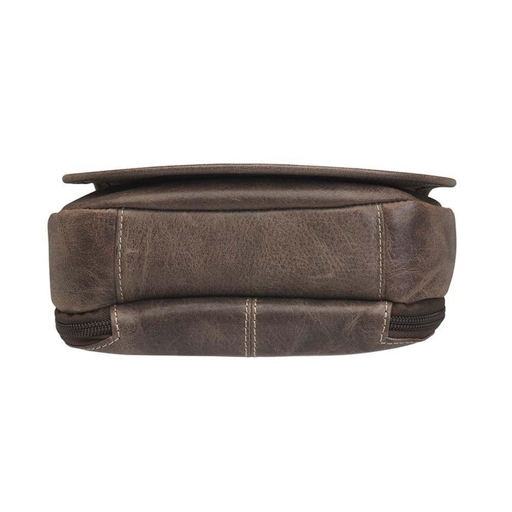 Crossbody Flap Bag, Distressed Buffalo