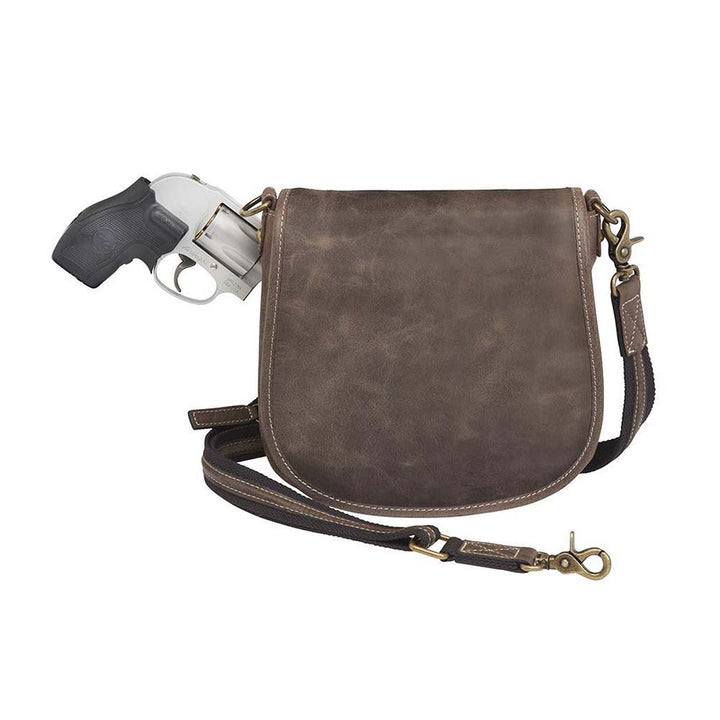 Crossbody Flap Bag, Distressed Buffalo