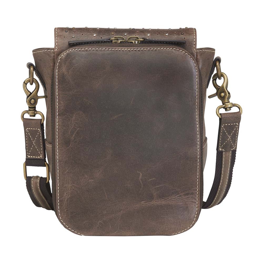 GTM/CZY-80 Distressed Leather Cross Body Satchel