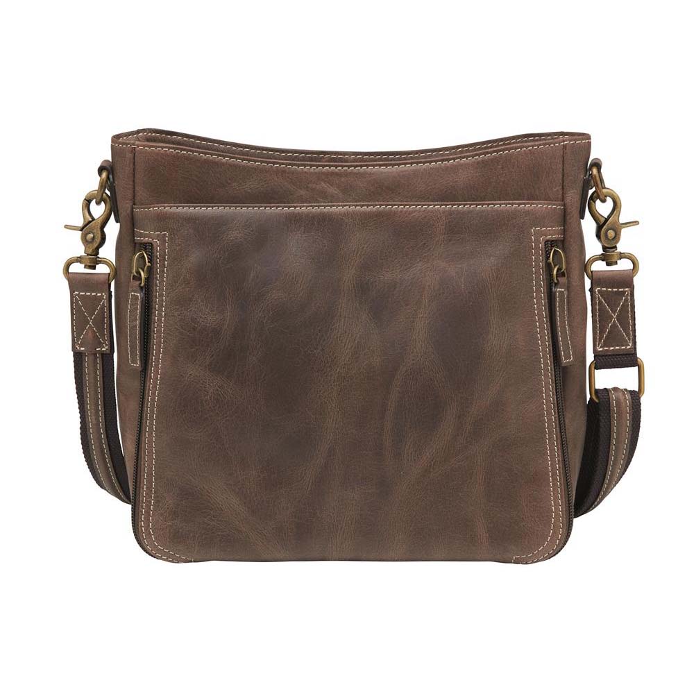  ZOONAI Women Leather Tassel Bag Tag Handbag Wallet