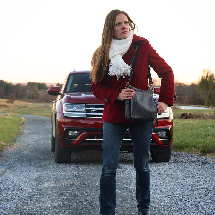 Slim Crossbody, Distressed Buffalo