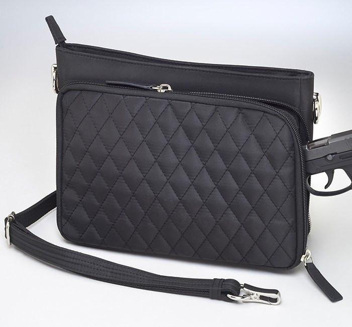 GTM/QMF-22 Quilted Shoulder Clutch - Concealed Carry Handbags - CCW Purses - GunTotenMamas